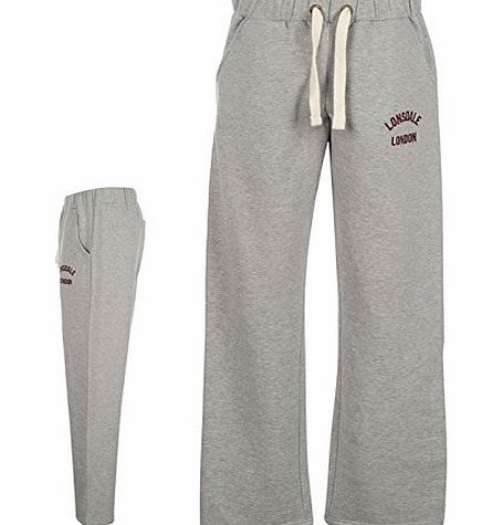 Lonsdale Mens Gym Jogging Pants Trousers Tracksuit Bottoms Sports Casual Comfort Marl Grey M