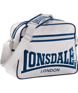 Lonsdale Retro Messenger Bag - Blue and White