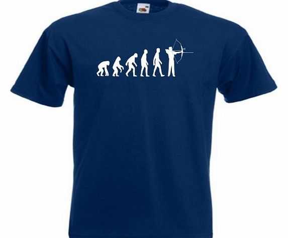 Evolution of man archery T-shirt 339 - Navy - Medium
