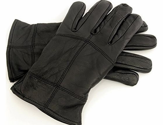 Lora Dora Mens Thinsulate Thermal Black Sheepskin Leather Gloves Ski Warm Winter Snow Boys Gents Accessories Size UK M-L