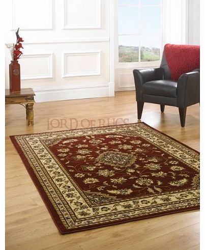 Lord of Rugs Large New Quality Traditional Rugs Red rug carpet 160 x 230 cm (53`` x 77) Sherborne