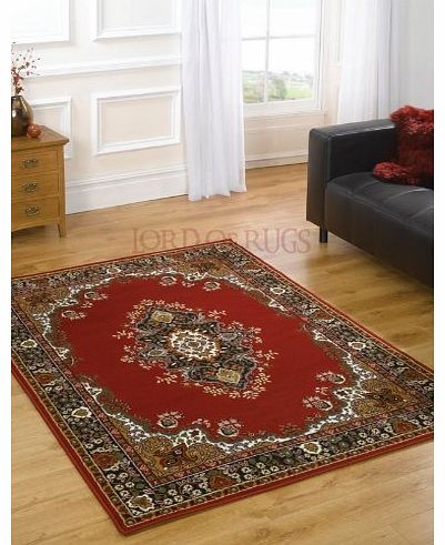 Lord of Rugs Very Large Traditional Classic Rug in Red 220 x 320 cm (73`` x 106``) Carpet
