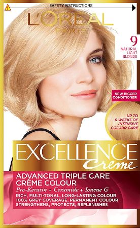 L`Oreal, 2102[^]0100877 Excellence Natural Light Blonde 9