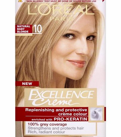 LOreal Excellence Permanent Hair Colour 10 Natural Baby Blonde
