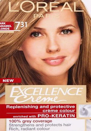 LOreal Paris Excellence Hair Colourant Dark Caramel Blonde 7.31