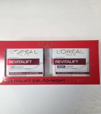 LOreal  REVITALIFT DAY-TO-NIGHT RITUAL GIFT SET CONTAINS ANTI-WRINKLE   FIRMING DAY CREAM 50ML amp; ANTI-W