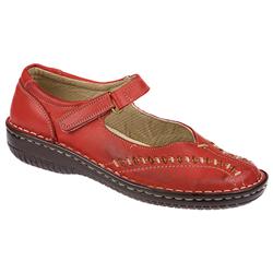 Female Caroline Leather Upper Leather Lining Casual Shoes in Red