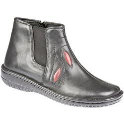 Loretta Female Gretchen Boots in Black, Red, Tan