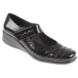 Female HAK1002FP Leather Upper Leather Lining Casual Shoes in Black Patent