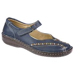 Female HAK1107 Leather Upper Leather Lining Casual Shoes in Navy