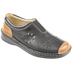 Female Hak708 Leather Upper Leather/Textile Lining Casual in Black Multi, Brown Multi