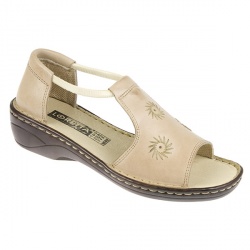 Loretta Female Laina Leather Upper Leather Lining Casual in Beige, Black, Brown, White
