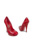 Loriblu Red Patent Leather Platform Pump Shoes