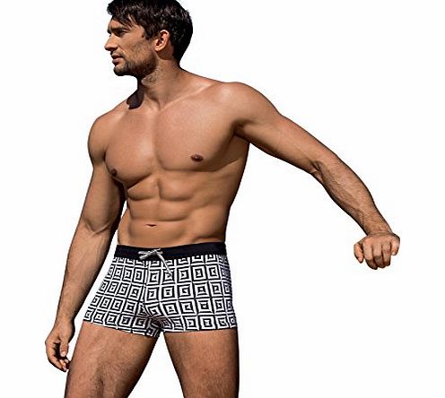 Lorin Men swimming trunks boxer SWIM shorts swimwear pants (L)