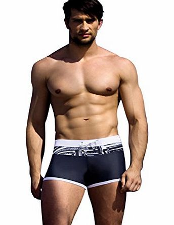 Lorin Mens swimming trunks boxer SWIM shorts swimwear beach pants (M)