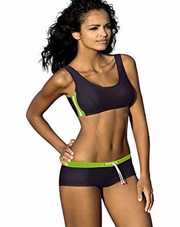 Lorin Women swimming costume two piece bikini set swimsuit swimwear (12, V3)