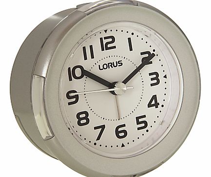 Flashing Alarm Clock, Silver