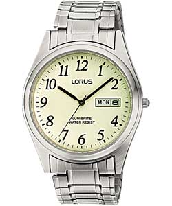 Lorus Mens Lumibrite Dial Expandable Watch