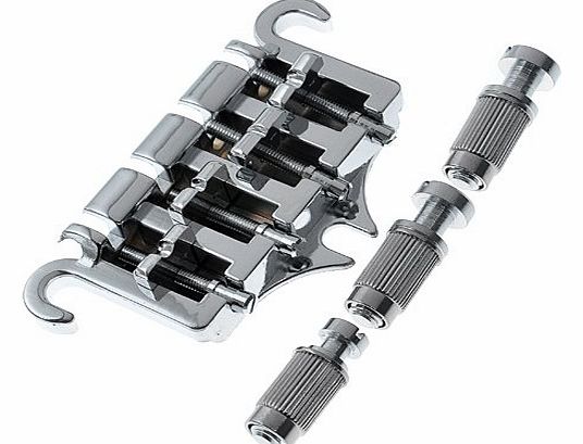 Lotmusic NEW Chrome 3 Point Bass Guitar Bridge/tailpiece Fit Epiphone Guitar Parts
