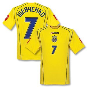 Lotto 05-06 Ukraine Home shirt   No.7 Shevchenko (Cyrillic)