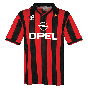 Lotto 93-94 AC Milan Home Shirt - Grade 8
