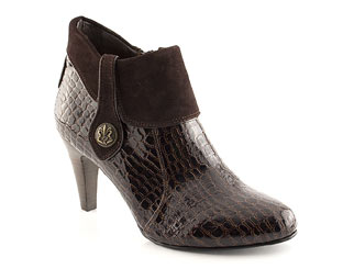 Lotus Fold Top Clasp Ankle Boot