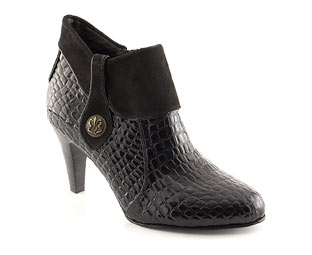 Lotus Fold Top Clasp Ankle Boots