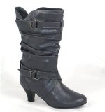 Garage Shoes - Bungle - Womens Calf Length Boot - Grey Size 3 UK