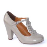 Lotus Garage Shoes - Salut - Womens Medium Heel Shoe - Taupe Size 6 UK