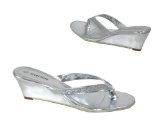 Garage Shoes - Shilpa - Womens Flat Sandal - Silver Size 6 UK