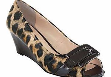 Lotus Leopard Wedge Shoes