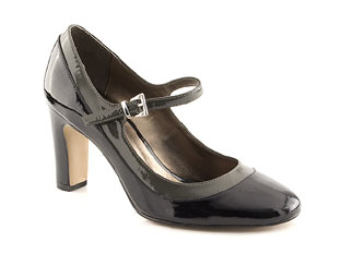 Lotus Patent Buckle Court Shoe