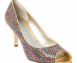 Lotus Sequin Court Shoes