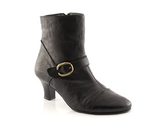 Lotus Strap Buckle Ankle Boot