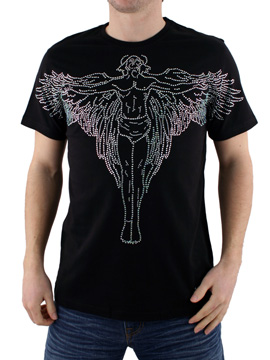 Lou Molloy Black Winged Angel T-Shirt
