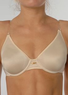 Smooth underwired bra with transparent straps