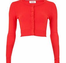 Louche Izzy red bow placket cardigan