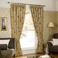 Curtains Lined Pencil Pleat Terracotta 264 x 229cm