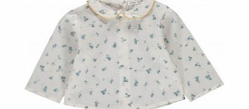 Louis Louise Annie Peter Pan Collar Blouse White `3 months,6