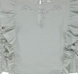 Louis Louise Clara Embroidered Blouse Pale blue `2 years,4