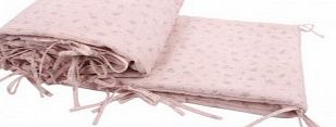 Louis Louise Elf pale pink flowers cot bumper `One size