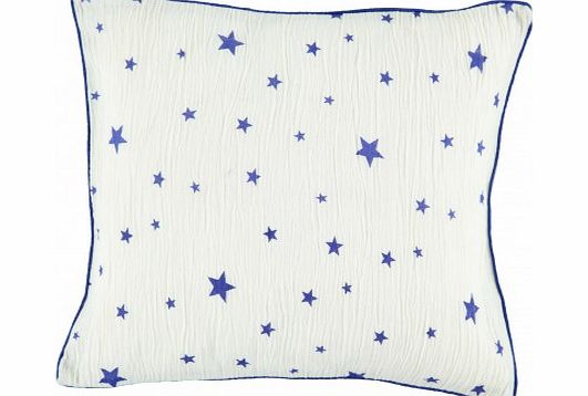 Louis Louise Theo star cushion case - electric blue and white