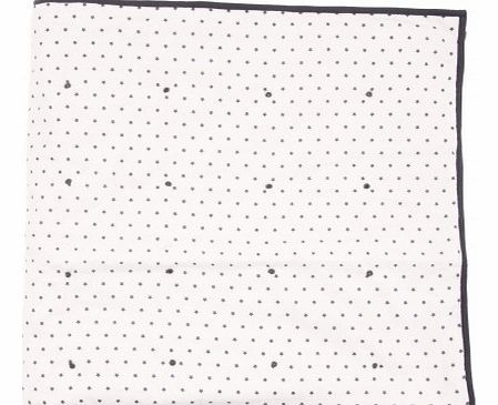 Louis Louise White Blanket - Grey Star Prints `One size