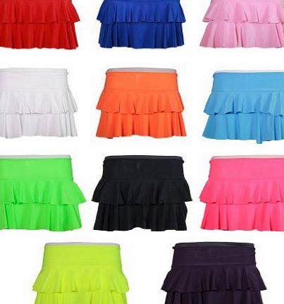 Louise23 Ladies Sexy Ra Ra Tu Tu Mini Skirt Paty Wear Womens Clubbing FANCY Dress Skirt 8-14 Neon Yellow S/M