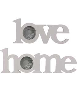 LOVE and Home Photo Frames - Set of 2