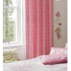 LOVE Heart Lined - Girls Pink Curtains