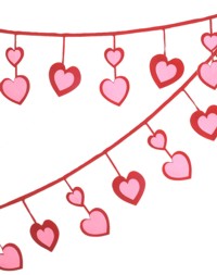 Love Hearts Dangling Felt Garland (3m)