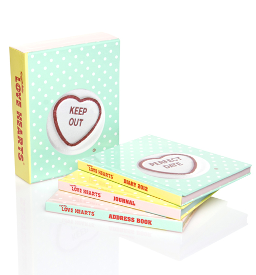 LOVE Hearts Diary, Address And Journal Book Set