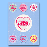 Love Hearts Friends Forever