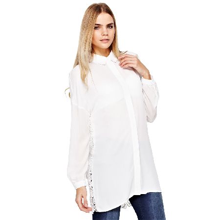 Love label Longline Crochet Lace Back Blouse